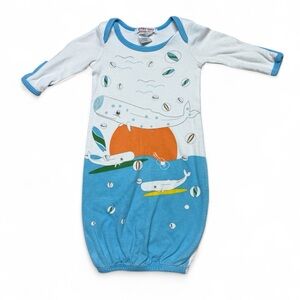 Baby Nay Whale Print Sleep Sack | 0-3M